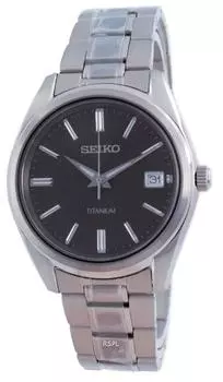 Seiko Узнать больше Титановый кварц SUR375 SUR375P1 SUR375P 100M Мужские часы серый
