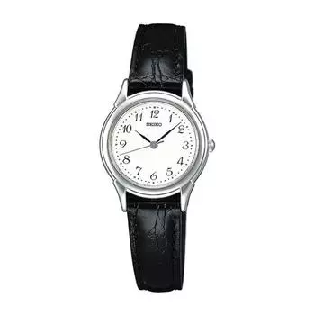 Seiko женские STTC005 (SPIRIT Spirit Standard Женский тип) Круглые часы из черной нержавеющей стали, аналоговые