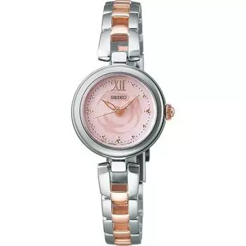 Seiko женские SWFA193 (Женская металлическая группа SEIKO SELECTION) Круглые часы, серебро *Частично золото