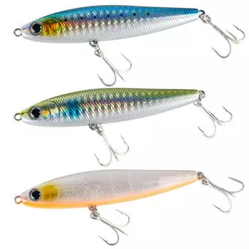 Seiran Lure Sinking Pencil 85s 20g for Sea and with Hooks for Long Casting Bass, Bluefish, Flounder, ST-46