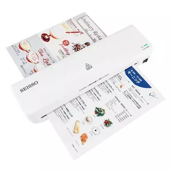 SEISSO Laminator Compatible with film thickness Compatible with thickness Fast for minutes Equipped with lever Easy operation For both cold and hot
