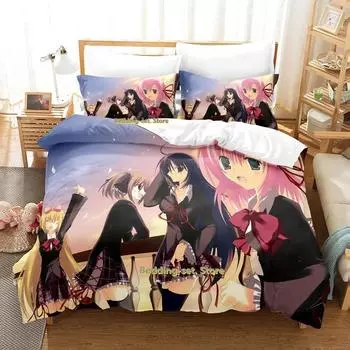 Seitokai No Ichizon Комплект постельного белья из трех предметов с рисунком из мультфильма «Аниме» для взрослых и детей, набор пододеяльников 3D Kawaii для девочек, для детей 70x133cm 2pcs