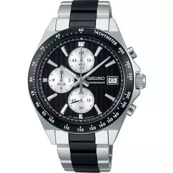 Сейко SBTR043 (SEIKO SELECTION S Series кварцевые часы с металлическим ремешком мужские) Круглые часы из нержавеющей стали