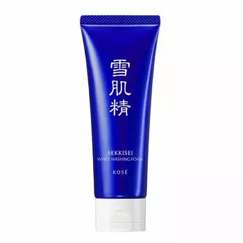 Sekkisei White Cream Wash 130 г Пенка для очищения лица, тусклость пор, омертвевшая кожа, увлажняющая японская и китайская травяная смесь, ферментированный экстракт ячменя Coix