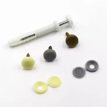 Self Tapping Screw Screw Decorative Cover Integrated 50pcs Plastic Screw Cap Dust Cover Hole Plug 1.3cm чёрный