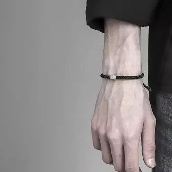 Семь добродетелей, простые геометрические мужские браслеты, браслет в корейском стиле, плетеная ручная веревка, ювелирное изделие, подарок