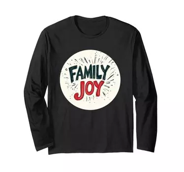 Семейный костюм Joy для мальчиков и девочек, футболка с длинным рукавом чёрный
