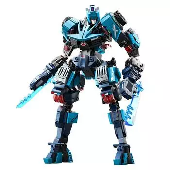 Senbao Building Blocks Accumulation Machine Code Super Running Mecha Ornaments Assembled Building Blocks Toy Boy синий