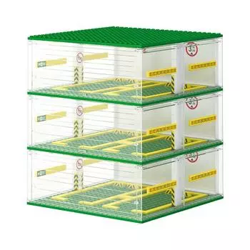 Senbao Building Blocks Racing Storage Box Racing Car Parking Lot Assembled Toys разноцветный