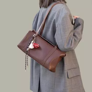 Senior Sense Hand Carrying Retro Niche Casual Underarm Bag Женская модная универсальная сумка через плечо Женская сумка чёрный