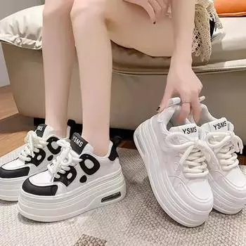 Senior Sense Small White Shoes Women 2024 New Lightweight Platform Platform Shoes Casual Small Height Inside Women Shoes 35 белый