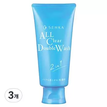 Senka All Clear Double Wash A Cleansing Foam, 120g, 3 pieces