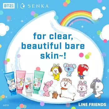 Senka x BT21 Collaboration Special Edition Perfect Whip Очищающее средство для лица 4 типа, 120 г (5 вариантов) Perfect Whip