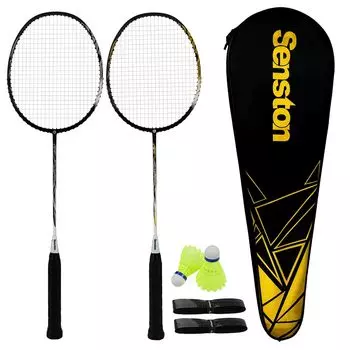 Senston 2-х элементная ракетка для бадминтона 5U Feather Professional Match Training All Carbon Feather с рукояткой, ракетка, 100%