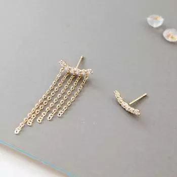 Серьги AB Tassel One-length Asymmetrical Temperament Super Fairy