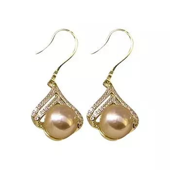 Серьги Alien Pearl с изысканным французским дизайном и подвеской для женщин One Size золотой