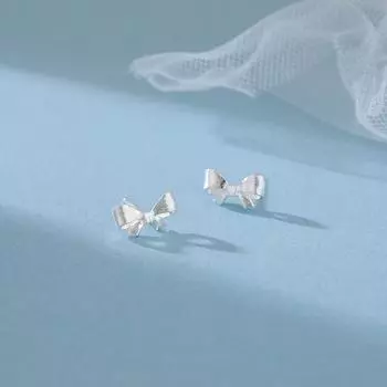 Серьги-бантики для женщин в корейском стиле, модные серьги в стиле ниши