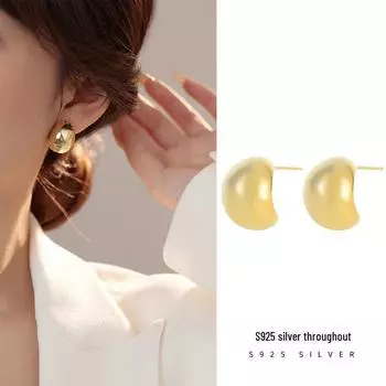 Серьги Banyan Tree S925 Silver European Hollow Water Drop - женские гладкие преувеличенные модные серьги ES2542 золотой