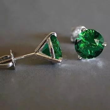 Серьги Bluelans, серьги-гвоздики с круглыми винтами и тремя зубцами, женские разноцветный