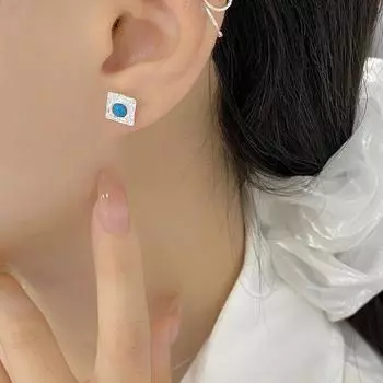 Серьги Bluestone Square Personality Ins Style, легкие, роскошные, изысканные, простые серьги высокого класса