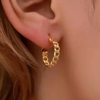 Серьги Cold Wind Simple Hollow Geometric, короткие серьги-цепочки, женские украшения ADM серебряный