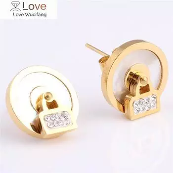 Серьги Crystal from Austrian Simple из титановой стали с цирконием. Подходит для женщин и женщин.