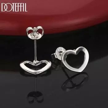 Серьги для пирсинга в форме сердца из стерлингового серебра 925 пробы, подвески, свадебные украшения 1.40*2.70cm