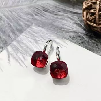 Серьги для женщин, роскошные серьги из стерлингового серебра 925 пробы, ювелирные изделия для женщин, классические квадратные серьги с кристаллами и конфетами, подарок на Рождество