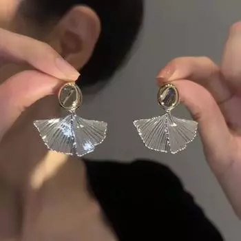 Серьги Гинкго