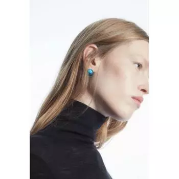 Серьги-гвоздики COS Japan из стекла