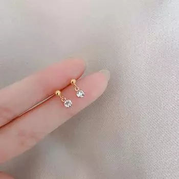 Серьги-гвоздики Doudou Summer Niche Design Sense Simple Temperament Серьги с микроцирконовой бахромой
