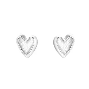 Серьги-гвоздики Frosted Concave Love, маленькие серьги, питающие уши, студенческие серьги с универсальным характером