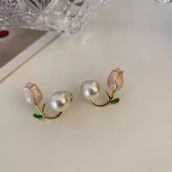 Серьги-гвоздики Green Flower Temperament Same, Серьги-гвоздики, Фабрика сережек