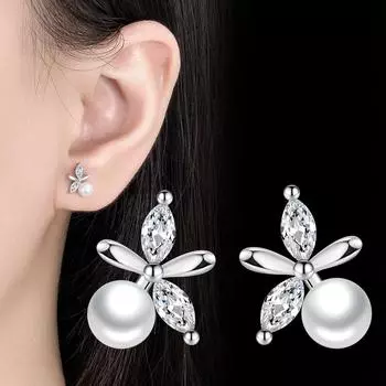 Серьги-гвоздики Huazhen, модные, темпераментные, ювелирные изделия для ушей, шарм, соответствующий темпераменту, свежий стиль
