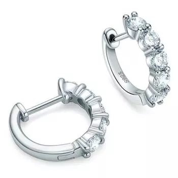 Серьги-гвоздики из 100% стерлингового серебра 925 пробы, настоящие 3,5 мм с муассанитом для женщин, серьги-кольца для свадебной вечеринки, изысканные ювелирные изделия, подарок
