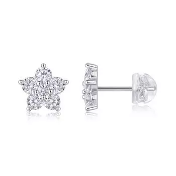 Серьги-гвоздики из серебра 925 пробы, серьги из муассанита, украшения для ушей