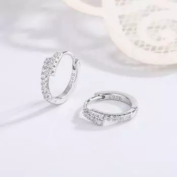 Серьги-гвоздики из стерлингового серебра 925 пробы с цирконием для женщин и девочек, ювелирные изделия на свадьбу, день рождения, подарок Pendientes Eh1800