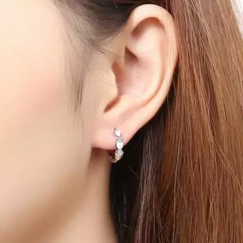 Серьги-гвоздики из стерлингового серебра 925 пробы с кристаллами и сердечками для женщин и детей, модные ювелирные изделия Pendientes