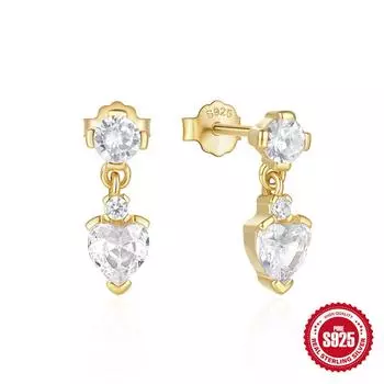 Серьги-гвоздики S925 Silver Temperament Simple Retro Sweet Water Drop, элегантные, изысканные, женские украшения 925 Silver