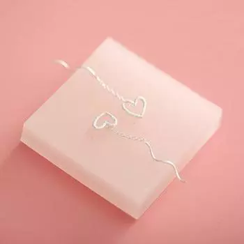 Серьги-гвоздики в форме сердца из стерлингового серебра 925 пробы с кисточками для женщин, украшения для свадебной вечеринки, Pendientes Eh150