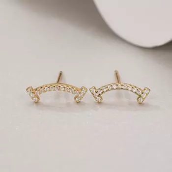 Серьги-гвоздики в форме улыбки из стерлингового серебра S925 с циркониевым покрытием, модные, легкие, роскошные, с одним словом, изогнутые, серебряные иглы в форме улыбки, чтобы приподнять отверстия для ушей 925 silver