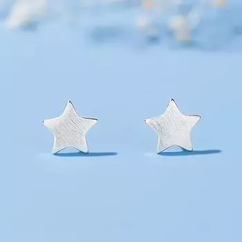 Серьги-гвоздики в форме звезды, женские, темпераментные, легкие, роскошные, симпатичные, матовые, симметричные серьги в виде пентаграммы
