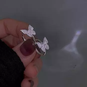 Серьги-гвоздики в виде бабочки из стерлингового серебра 925 пробы для женщин и девочек, ювелирные изделия для свадебной вечеринки Pendientes Eh199
