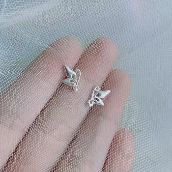 Серьги-гвоздики в виде бабочки, женские летние серьги-гвоздики Niche Design Sense Nourishing Ear Hole, компактные мини-серьги