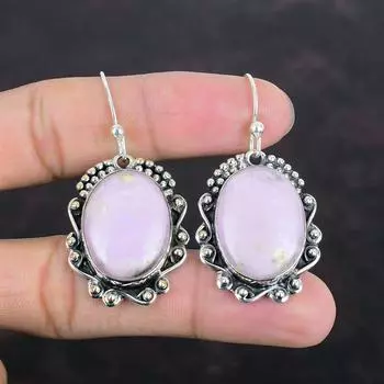 Серьги из фосфосидерита, серьги из драгоценных камней ручной работы, серьги из стерлингового серебра 925 пробы, ювелирные изделия из фосфосидеритов, подарки для женщин, лечебные ювелирные изделия из камней