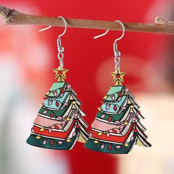 Серьги из книги «Любовь» Деревянные серьги Книга Серьги Двусторонняя живопись One Size