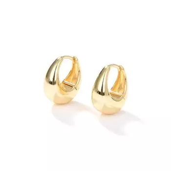 Серьги из нержавеющей стали Модные серьги-обручи Unfade Earrings золотой