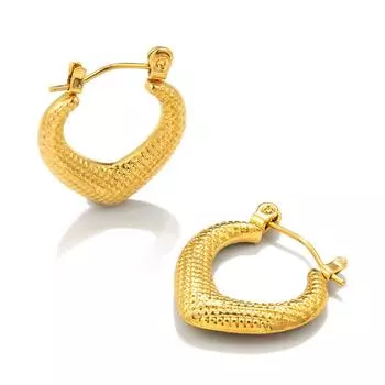 Серьги из нержавеющей стали с покрытием French Premium Sense из 18-каратного золота Love, простые женские серьги из титановой стали в стиле ретро