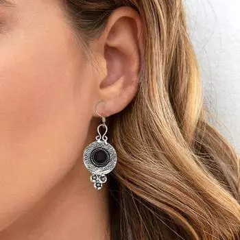 Серьги из серебра 925 пробы с аметистом и драгоценными камнями, серьги ручной работы, фиолетовые
