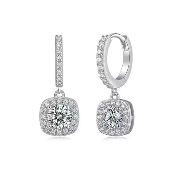 Серьги из серебра 925 пробы с муассанитом, длинные серьги Dream, украшения для ушей